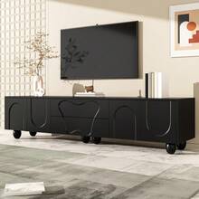 Television Stands & Entertainment Centers - Black + Particle Board - View 8