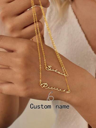 1 pezzo Collana personalizzata delicata con più nomi, collana minimalista personalizzata con nome, collana con cognome, collana per mamma con nomi dei figli, regalo per mamma