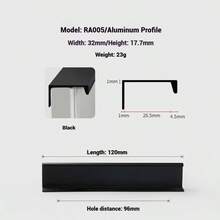 Manijas ocultas simples para gabinetes, tiradores de puertas de armarios de cocina, elegantes manijas largas de aleación de aluminio para muebles