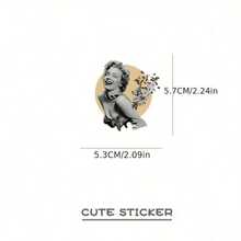 60 Artistic Abstract Character Stickers, Mixed-Color Fashionable Graffiti Stickers, Suitable For DIY Stationery And Plastic Surfaces, Self-Adhesive Disposable Decorative Stickers, Gray, White, Purple, Red, Green, Blue, Transparent, Yellow, Black, Stationery Decoration/Abstract Stickers/Smooth Finish, Wall Stickers - 1 - 查看 3