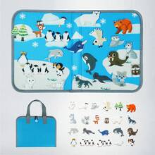 Foldable Farm Animals Felt Storyboard Set, Kindergarten Storytelling Early Education Interactive Game Kit, Car Airplane Travel Toys, Birthday Gift - Early Education Toys - View 10