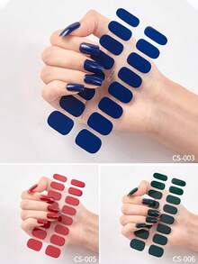 48/96/128/192片装多巴胺美甲贴纸套装，包含粉色、黑色、白色、红色、蓝色、绿色等多种颜色，闪光美甲贴纸，DIY全套美甲贴纸，按压式美甲贴纸，渐变闪光美甲贴纸，持久耐用，适合日常、圣诞节、新年、派对等场合，快速轻松地打造美丽惊艳的美甲造型。（注意：本产品不适用于UV固化） - 彩色 - 查看 39