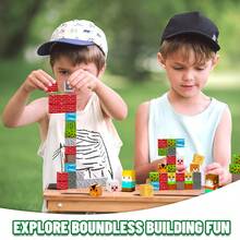 60/120/160pcs Magnetic Building Blocks, CoolNuro DIY Animal Forest Set, Suitable For 3+ Years Old Boys & Girls, Birthday Gift, Construction & Geometric Shapes Toy, Christmas Gift