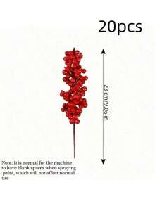 20 件鲜艳的红色人造浆果，用于圣诞树装饰 - DIY 节日装饰配件、客厅装饰 - 彩色 - 查看 12