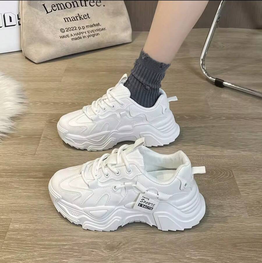 Women Chunky Shoes - White - View 1