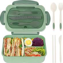 1 Student Lunch Box, 33.81 Ounce Leak Proof Lunch Box, With Utensils, Suitable For Microwave Heating (3 Compartments), Leak Proof Food Container, Suitable For Work, Back To School, College, Outdoor Dining, Essential For Returning To School - Multicolor - View 14