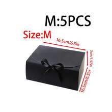 3/5/15件带盖礼品盒，白色黑色10.6X8X3.2英寸礼品盒，伴娘求婚盒（带丝带），牛皮纸盒，适用于婚礼、包装、礼物、生日、圣诞节、派对