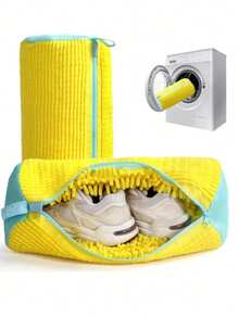 2 paquetes de bolsas para lavadora del Reino Unido, bolsas de lavado de zapatos antideformación con forro de limpieza de 360°, bolsas de lavado de zapatos reutilizables, bolsas de lavandería para zapatos con cremallera, adecuadas para zapatillas, bolsas de lavandería de malla de lona