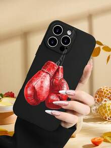 1PC Minimalist Pink Crown Phone Case Elegant Slim Shockproof Protective For Festival Gifts For Friends, Girlfriend, Boyfriend, Family Compatible With IPhone16/15/14/13/12/11/XS/XR/X/PLUS/PRO/PROMAX Comfortable Feeling Festival Gift For Friends, Girlfriend, Boyfriend, Family - 黑色 - 查看 2