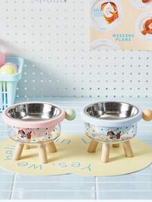 1个高品质宠物碗，防滑防溢猫狗碗，适合客厅、阳台、花园等场所的小型猫狗使用。