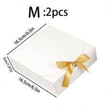 10pcs/5pcs/2pcs - White/Black/Pink/Brown Gift Box With Lid, Gift Box With Ribbon For Bridesmaid Proposal Box, Gift Box For Wedding, Birthday Gift, Shower Party And Other Parties, Valentine's Day Gifts, Valentine Day,Packaging, Birthday, DIY Making, Beauty Storage BOX