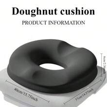 1PC Ergonomic Donut Cushion For Office Chair - Soft Support Pillow With Hip & Waist Protection, Postpartum, 10-Hour Prolonged Sitting, Driving & Desktop Work, Machine Washable Polyester, Seating Comfort Enhancement, Modern Cushioned Design, Durable Soft Material Chair Cushion Seat Cushion Office Supplies Chair Pillow Gaming Chair Desk Accessories