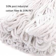 Loop-End Commercial String Mop Head – 6-Inch Highly Absorbent Cotton Blend Replacement For Industrial & Home Use - 白色 - 查看 3