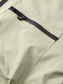 Herren Kapuzenjacke mit Kordelzug aus Softshell, Windjacke für den Outdoor-Sport mit großen Fronttaschen, Reißverschlusstaschen an den Seiten, geeignet für den täglichen Gebrauch, vielseitig und beliebt, Herbst