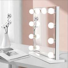 The Makeup Mirror Light Bulbs Are Suitable For Vanity Tables And Makeup Rooms, Featuring 10 Adjustable Light Bulbs. These USB Dimmable Lens Lights For Birthday Parties Come In Three Colors With Adjustable Brightness. - Multicolor - View 1
