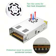 12V 30A 360W Regulated Switching Power Supply Transformer Adapter LED Driver For LED Strip, CCTV Camera System, Radio - Silver - View 4