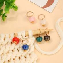 6 Stücke Kunststoff Strickmaschen Markierer, süße Strickmaschen Halter, Pullover Strickmaschen Markierer, für Stricken, Häkeln, Nähen, Strick-DIY und Handwerk, ideales Geschenk für Nähbegeisterte (zufällige Farbe)