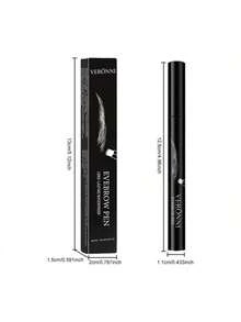 1PC Waterproof Liquid Eyebrow Tint With Brush, Smudge-Proof Liquid Eyebrow Pencil For Precise, Natural-Looking Brows, Long-Lasting, Smooth Application For Natural Wild Brow Look, Suitable For All Skin Types