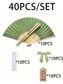 Set de 3/15/30 piezas, Abanico plegable de madera rosa con bolsa de regalo y tarjeta de agradecimiento, Tarjetas de agradecimiento, Abanico plegable de bambú para novia, Decoraciones para fiesta individual, boda y despedida de soltera, Regalos para damas de honor y decoraciones de boda, Regalos de boda perfectos, Decoración de boda, Muy adecuado para fiestas y eventos, Accesorios de verano perfectos, Abanico plegable para mujer