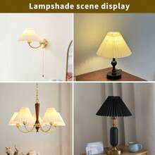 可折叠褶皱透明灯罩 - 创新简约设计，可拆卸重复使用，适用于落地灯、吸顶灯、台灯和卧室照明。是家居装饰、卧室、客厅、婚礼和节日装饰的理想之选。采用柔和漫射LED灯光 - 完美的装饰礼品！ - 彩色 - 查看 5