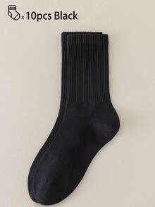 40 piezas/30 piezas/24 piezas Calcetines deportivos cómodos unisex, calcetines largos para hombres, adecuados para deportes y entrenamiento, calcetines largos para mujeres, uso casual y de negocios, antibacterianos, suaves, negros y blancos, resistentes al olor, transpirables, suaves y ligeros, adecuados para otoño/invierno, 20 piezas/10 piezas/8 piezas/6 piezas/4 piezas/2 piezas, otoño