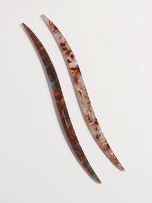 4个女士时尚优雅醋酸纤维发夹，适合日常佩戴、盘发、发型设计、发饰、头部配饰 - 彩色 - 查看 4