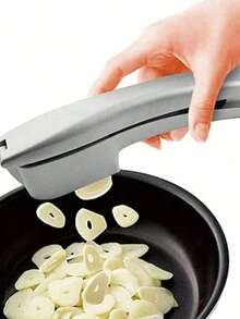 1pc Multifunctional Garlic Press, Two-In-One Garlic Press, Manual Garlic Grater, And Garlic Cutter,  Aluminum Alloy Garlic Crusher, Metal Garlic Mincer, Washable Garlic Grater, Kitchen Garlic Press, Ginger Juice Extractor, Garlic Press Tool - Silver - View 1