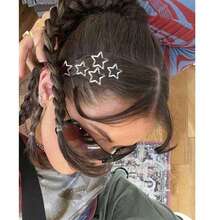 20 Pieces Of Hot Girl Star Hair Clips Ins Metal Sweet Cool Clips Five-Pointed Star Hair Clips All-Match Bb Clips - 銀色 - 查看 4
