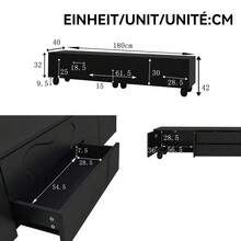 Television Stands & Entertainment Centers - Black + Particle Board - View 6