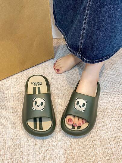 Unisex Warm Bear Pattern Super Soft EVA House Slippers - Non-Slip For Home & Bathroom, Lightweight & Comfortable Design, Air-Cushion Technology, Wear-Resistant Sole, Bedroom Slippers