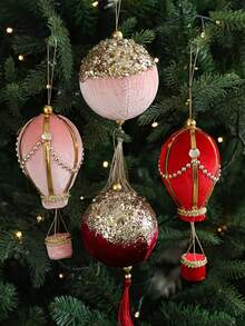 1 قطعة زينة شجرة عيد الميلاد - ديكور أنيق على شكل بالون ذهبي وزهري مع حلقة للتعليق، لا يحتاج إلى كهرباء، لشجرة عيد الميلاد الداخلية/الخارجية، إكليل، أغاليط، ديكورات عيد الميلاد الاحتفالية، ديكورات شجرة عيد الميلاد، تفاصيل منزلية موسمية، شرابات زخرفية، زينة، تعليق زخرفي، ديكورات منزلية، تزيين إكليل، زينة عيد الميلاد خفيفة الوزن ديكورات غرفة الشتاء