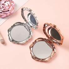 Wedding Gift, Valentine's Day Gift, Rose-Shaped Small Mirror, Wedding Banquet Party Small Gift, Portable Makeup Mirror, Engagement Gift Mirror, Pink Bow Mini Pocket Mirror, Women's Portable Makeup Mirror, Compact Round Mirror, Birthday Bride Party Gift, Bulk Pack, Women's Gift Pack Multi-Color Mini Pocket Mirror - White, Pink, Rose Red - Suitable For Wife's Heart Gift, Wedding Guest Souvenir, Gift Mirror, Cute Mirror, Bride Party Gift, Cute Handle Mirror, Bridesmaid Gift, Cute Small Mirror, Valentine's Day Gift, Bridal Shower Gift, Elegant Portable Mirror, Floral Design Mirror, Fashionable Appearance, Exquisite Bow Decoration, Small Handheld Mirror, Gift For Her, Bridesmaid Gift - Gold - View 4