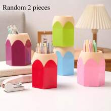 5 Pencil-Shaped Pen Holders, A Cute Pencil Storage And Organization Rack For Desktops, Colorful Pencil Holders, Creative Cartoon Stationery Racks, And Desktop Decorations For School Classrooms And Home Offices Office Desk Accessories Desk Accessories Office Supplies Office Accessories - Purple - View 10
