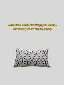 1件雪尼尔蓝白花卉提花枕套，农舍风花卉方形枕套，适用于沙发、床、椅子、客厅、卧室、汽车装饰 - 藍白色 - 查看 17