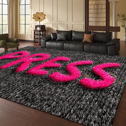 1pc Luxury Patterned Printed Fashionable Soft Creative Area Rug, Suitable For Indoor/Outdoor, Machine Washable, All Season Carpet, Home Decor