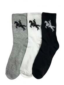 Bộ 40/30/24 đôi tất thể thao thoải mái dành cho cả nam và nữ, tất dài nam phù hợp cho thể thao và tập luyện, tất dài nữ phù hợp cho trang phục thường ngày và công sở, kháng khuẩn, mềm mại, màu đen trắng, khử mùi, thấm hút mồ hôi, nhẹ và thoải mái, phù hợp cho mùa thu/đông, bộ 20/10/8/6/4/2 đôi, mùa thu - Nhiều màu - Xem 6