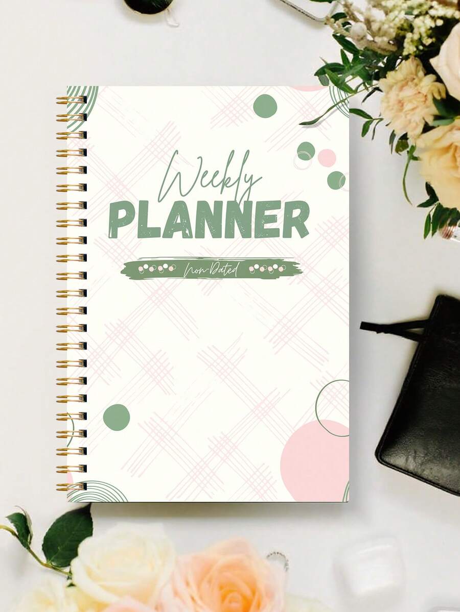 1 PIEZA Planificador semanal TDAH - Planificador semanal sin fecha de 52 semanas con prioridades semanales, cuadros de motivación, seguimiento de hábitos y notas enfocadas, útiles escolares perfectos, accesorios de escritorio de oficina, regalos de Halloween