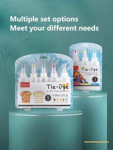 3/5 Color Handmade Tie-Dye Set DIY Children's Pigment Plant Cold Dye Creative Gift For Elementary School Handicraft Class, Handmade Tie-Dye Set, Cultivate Children's Practical Ability - Multicolor - View 6