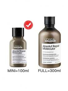 L'Oreal 巴黎欧莱雅 [迷你装] 绝对修护分子无硫酸盐洗发露 100ml / 修护强韧秀发，柔顺度提升 86%。适用于所有受损发质 / 重建头发分子结构，修护受损发质长达 2 年，100 小时亮泽，3 天抗毛躁。 - Absolut Repair 100ml - 查看 2