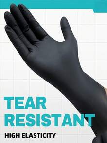 100pcs Disposable Black Nitrile Gloves, Latex-Free, Waterproof, Anti-Static, Multi-Purpose Gloves, Suitable For Hair Dyeing, Beauty Salons, Kitchen Cooking, Painting, Art And Crafts, Household Cleaning, Kitchen, Bathroom, Home, And Household Goods(No Box) - Black - View 3