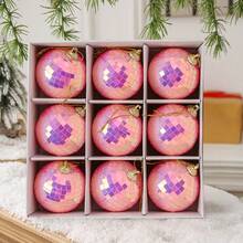 9 piezas Juego de adornos navideños, Bolas de Navidad de 8CM, Decoración colgante brillante para el árbol de Navidad, Bolas decorativas de colores, Decoración colgante de discoteca, Adecuado para Navidad, Halloween, Boda, Día de San Valentín y Año Nuevo, Ideal para decoración de fiestas en el hogar y regalos de celebración, Decoraciones navideñas, Decoración de escena navideña Decoraciones navideñas para el hogar Regalos de Navidad Decoración navideña - Multicolor - Ver 6