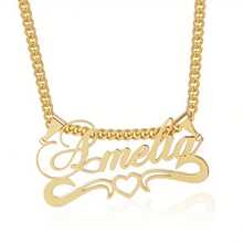 Customized Name Necklace, Heart Crown Necklace, Personalized Cuban Link Name Necklace, Perfect Birthday Gift - Multicolor 3 - View 10