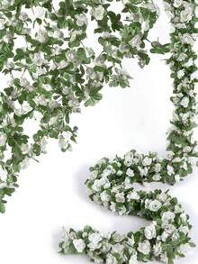 1/3/5PCS Artificial Flowers Rose Vine Wedding Site Decoration Home Bedroom, Wedding Decorations, Living Room, Bathroom Wall Hanging Decoration Materials Outdoor Garden School Birthday Party Supplies Valentine's Day Decoration New Year Home Decor Christmas Decorations Room Decor Christmas