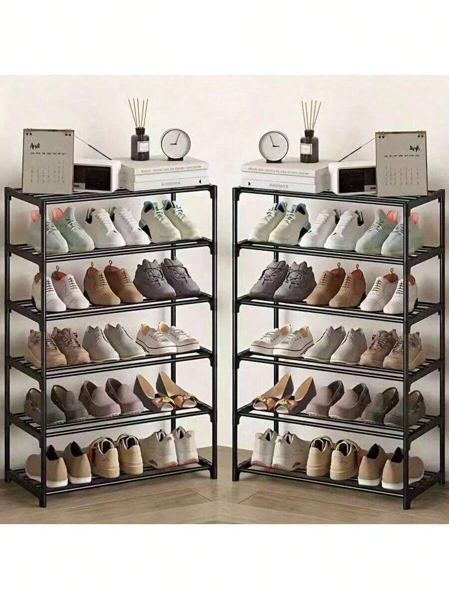 1 pièce Étagère à chaussures multi-niveaux simple, étagère de rangement durable pour chaussures, conteneur de rangement de chaussures à assemblage facile, rangement et organisation domestique pour l'entrée, le couloir, la chambre, le salon, la maison, le dortoir, 2-7 niveaux, Noël, Hiver