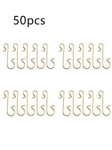 50pcs Colorful Small Hooks Christmas Decorations, Metal Small Hanging Accessories, Christmas S-Hooks Home Decor Room Decor Winter Christmas Decorations Home Christmas Gifts Christmas Decor