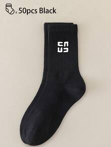 40只/30只/24只装男女通用舒适运动袜，男士长袜适合运动和训练，女士长袜适合休闲和商务穿着，抗菌、柔软、黑白配色、防臭、吸湿排汗、轻便舒适，适合秋冬季节穿着，20只/10只/8只/6只/4只/2只装，秋季 - 彩色 - 查看 39