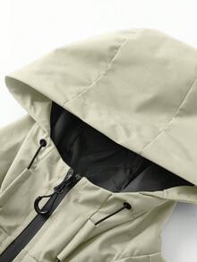 Herren Kapuzenjacke mit Kordelzug aus Softshell, Windjacke für den Outdoor-Sport mit großen Fronttaschen, Reißverschlusstaschen an den Seiten, geeignet für den täglichen Gebrauch, vielseitig und beliebt, Herbst