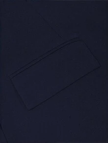 HOMEYEE Áo khoác nữ cổ ve dài tay có túi cổ điển thanh lịch thường ngày đi nghỉ chuyên nghiệp OL cỡ lớn, thích hợp cho mùa xuân, thu, đông - Màu xanh hải quân - Xem 4