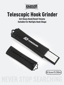 KINGDOM KINGDOM Teleskop Haken Schleifer Angelwerkzeug 23g 8,5cm tragbarer Keramik Angelhaken Schärfer Werkzeug Teleskop Angelausrüstung Schleifer Rostbeständig Teleskop Design kleines Volumen einfach zu transportieren