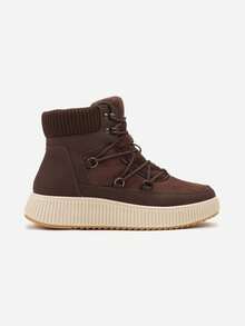 Soft Cozy Winter Boots For Women - Casual - Brown - View 3
